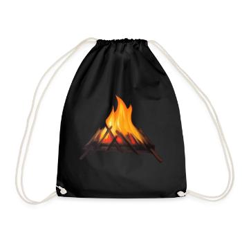 Feu de camp Camping Nature Feu de forêt Extérieur Tente 2 - Sac de sport léger - noir - Devant