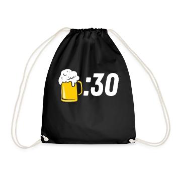 Beer :30 - Drawstring Bag - black - Front