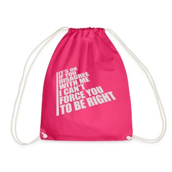 Vous n’êtes pas d’accord avec moi - Sac de sport léger - fuchsia - Devant