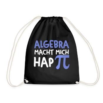 Mathematik Mathe Rechnen Pi Algebra - Turnbeutel - Schwarz - Vorne