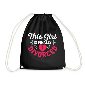 This Girl Is Finally Divorced Ex-Wife Divorce Divo - Drawstring Bag - black - Front