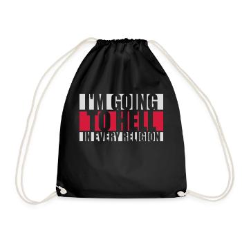 in going to hell - Drawstring Bag - black - Front