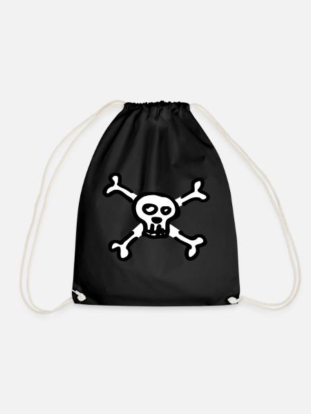 pirate skull - Sac de sport léger - noir
