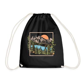 Montagnes Amateurs de plein air Nature Randonnée Camping - Sac de sport léger - noir - Devant