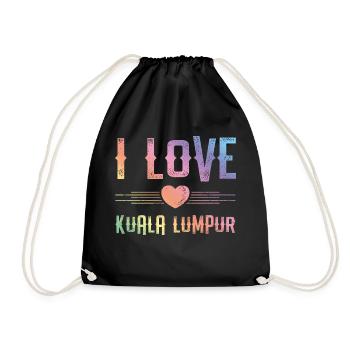 I Love Kuala Lumpur - Turnbeutel - Schwarz - Vorne