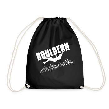 Retro Graphic Climbing Bouldering Rock Climber Mou - Turnbeutel - Schwarz - Vorne