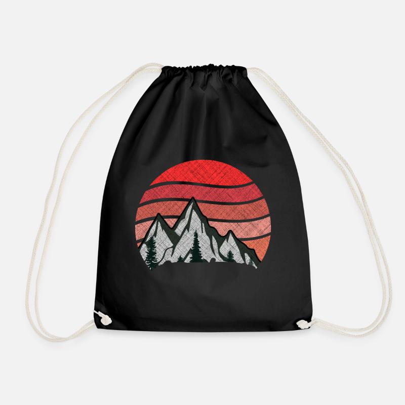 Geometric shape Adventurer - Drawstring Bag - black