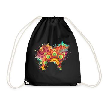 German Spitz Deutscher Spitz Hund Design Hunde - Turnbeutel - Schwarz - Vorne