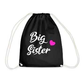 big sister in White - Turnbeutel - Schwarz - Vorne