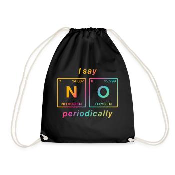I say NO peropdically - don't be a yes-man! - Drawstring Bag - black - Front