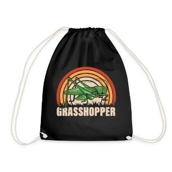 Grashüpfer - Turnbeutel - Schwarz - Vorne