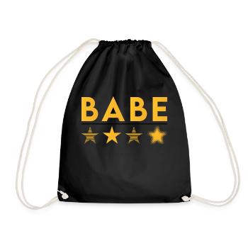 Babe - Drawstring Bag - black - Front