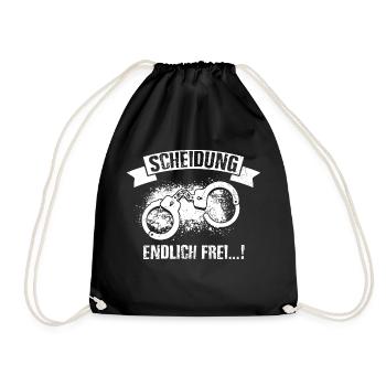 Scheidung Endlich Frei! Ehe Ende Ehemann Ehefrau P - Turnbeutel - Schwarz - Vorne