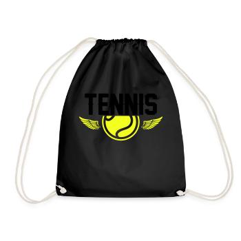 Tennis - Turnbeutel - Schwarz - Vorne