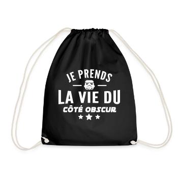 je prends la vie du côté obscur / humour Darkside - Sac de sport léger - noir - Devant