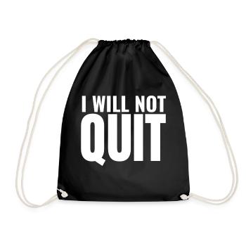 Je n’abandonnerai pas Citation de motivation Exercice Fitnes - Sac de sport léger - noir - Devant