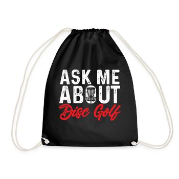 Discgolf Disc Golf Frisbee - Drawstring Bag - black - Front