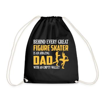 Behind Every Great Figure Skater Is An Amazing Dad - Turnbeutel - Schwarz - Vorne