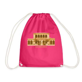 Bad Kissingen, Kurbad Unterfranken, Bavaria - Drawstring Bag - fuchsia - Front