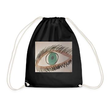 Das Auge - Turnbeutel - Schwarz - Vorne