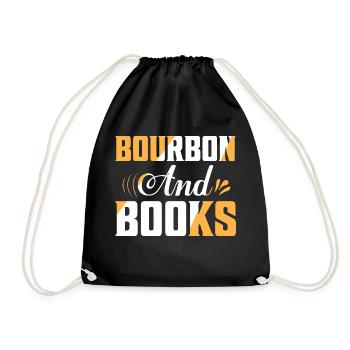 Bourbon And Books Drinking Whiskey - Turnbeutel - Schwarz - Vorne