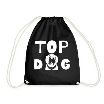 TOP DOG - Drawstring Bag - black - Front