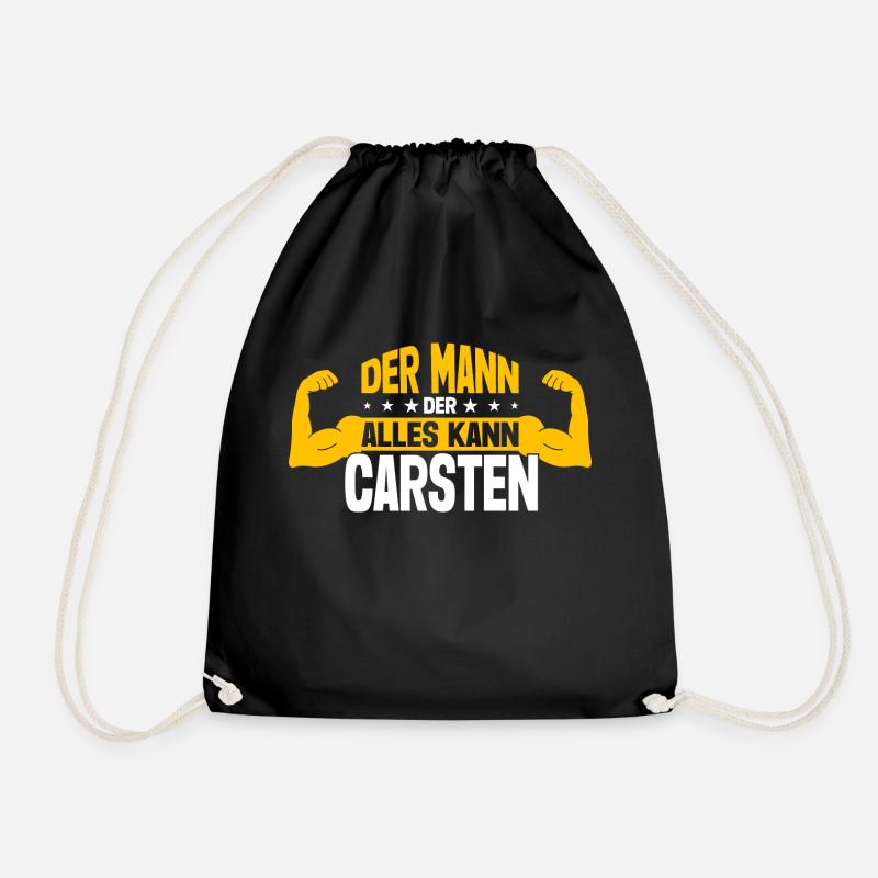 Carsten Der Mann Der Alles Kann Vorname Carsten - Turnbeutel - Schwarz