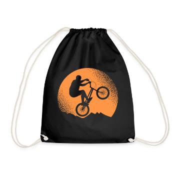 Vintage Radfahren Fahrrad Rennrad Radfahrer - Turnbeutel - Schwarz - Vorne
