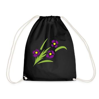 fleurs en épi - Sac de sport léger - noir - Devant