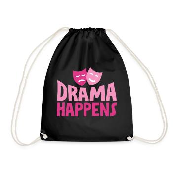 Drama Happens - Drawstring Bag - black - Front