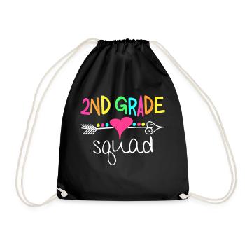 2Nd Grade Squad Second Teacher Student Team Back T - Sac de sport léger - noir - Devant