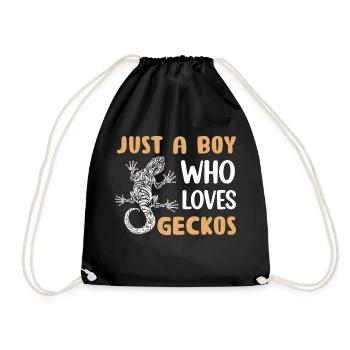 Juste un garçon qui aime Geckos Reptile Lizard Lover - Sac de sport léger - noir - Devant