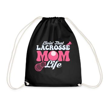 Livin' That Lacrosse Mom Life Goalie Player Team F - Turnbeutel - Schwarz - Vorne