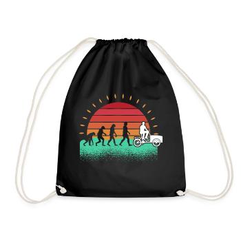 Bicycle Cargo Bike Cargo Bike - Drawstring Bag - black - Front