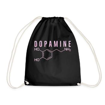 Dopamine molecule - Drawstring Bag - black - Front