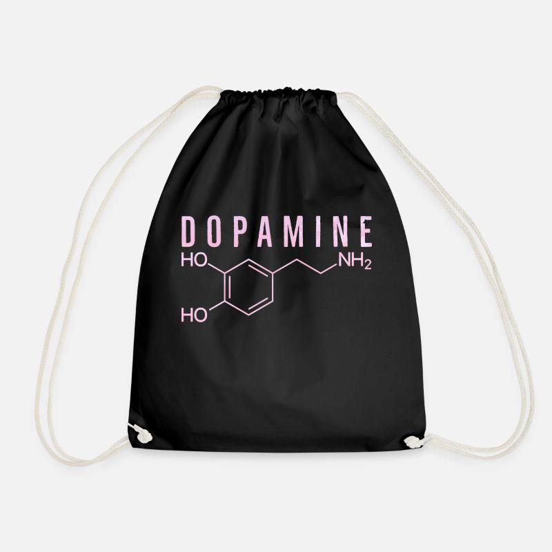 Dopamin-Molekül - Turnbeutel - Schwarz