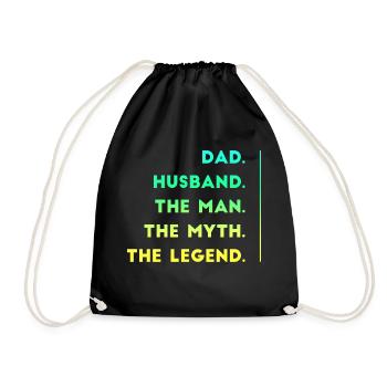Lustiger Papa zum Vatertag - Drawstring Bag - black - Front