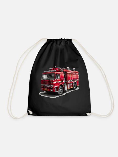 Combattre les incendies avec le camion de pompiers - Sac de sport léger - noir