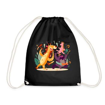 Les animaux en fête n°2 - Sac de sport léger - noir - Devant