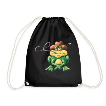 Grenouille au lasso - Sac de sport léger - noir - Devant
