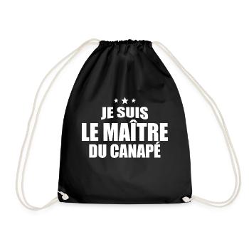Je Suis Le Maître Du Canapé - Sac de sport léger - noir - Devant