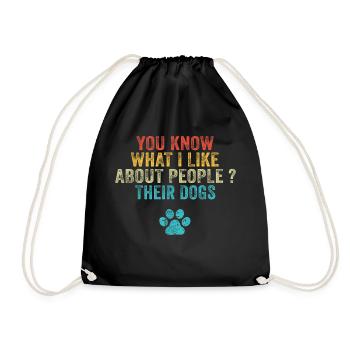Funny You Know What I Like About People Their Dogs - Sac de sport léger - noir - Devant