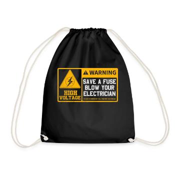 Save A Fuse Funny - Drawstring Bag - black - Front