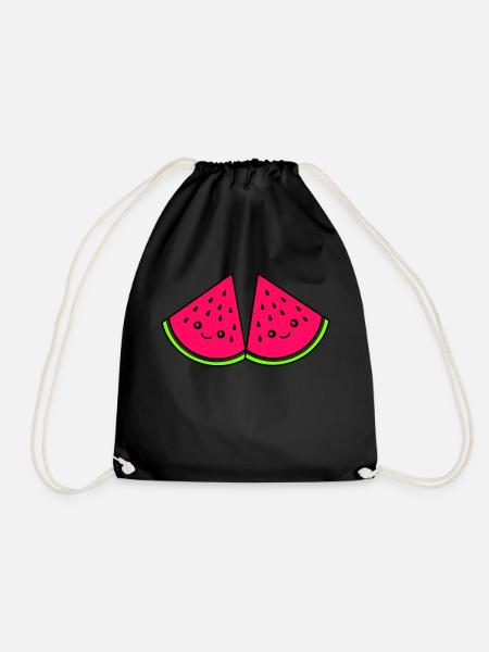 melone lustige - Turnbeutel - Schwarz