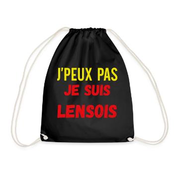 Je peux pas je suis lensois cadeau foot lens - Sac de sport léger - noir - Devant