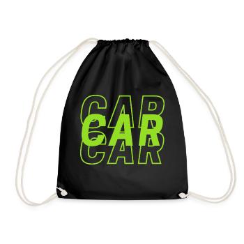 CAR CAR CAR - Leidenschaft für Autos - Turnbeutel - Schwarz - Vorne