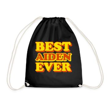 Aiden Vorname lustiges Geschenk - Turnbeutel - Schwarz - Vorne