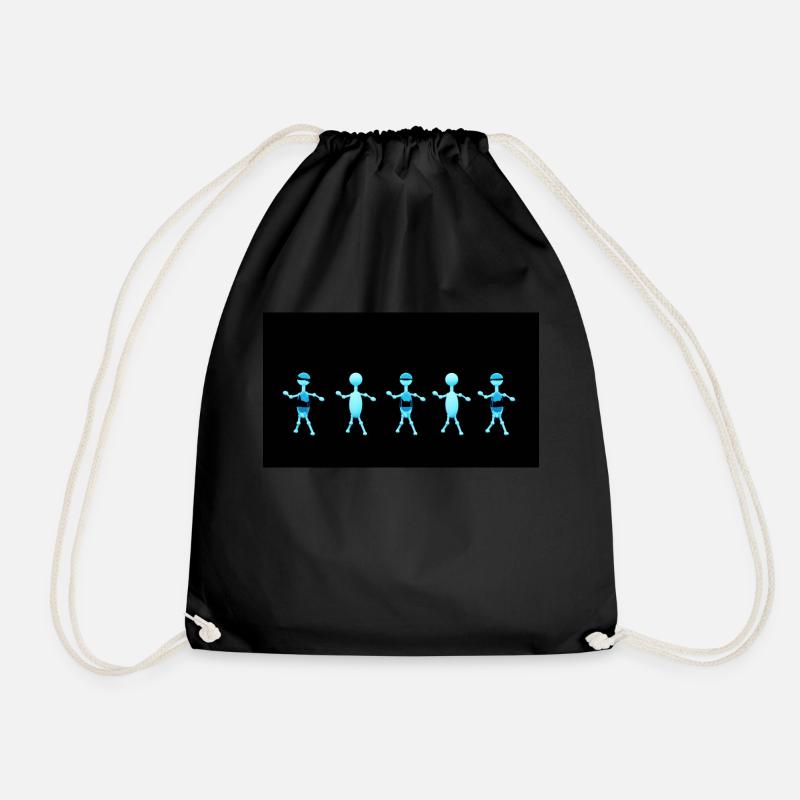 Figures - Drawstring Bag - black