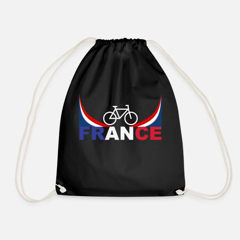 France - Drawstring Bag - black