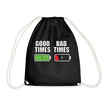 Good Battery Bad Battery - Turnbeutel - Schwarz - Vorne